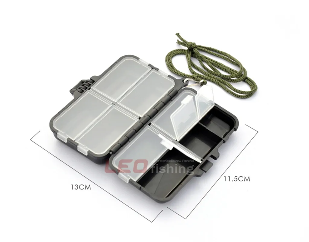 Portable Fishing Tackle Box 9 Compartment Mini Storage Case Fishing Lure Hook Bait Tool Custody Box Fishing Gear Accessories