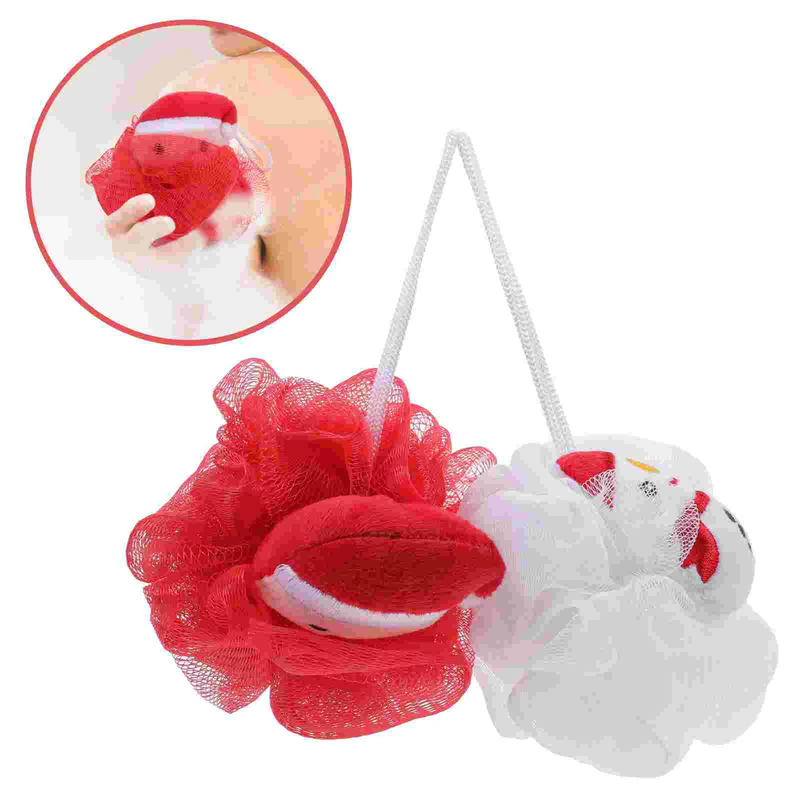 Boule de bain en luffa pour le nettoyage du corps et de la peau, serviette de douche, éponge de bain, 2 pièces