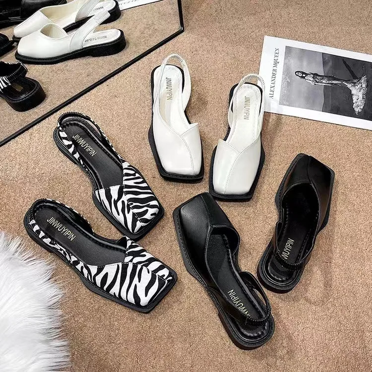 صنادل نسائية موضة باوتو صنادل ترفيهية أنيقة مسطحة القاع أحذية مشي للمرأة الراقية أحذية مصممين Zapatos Mujer #6