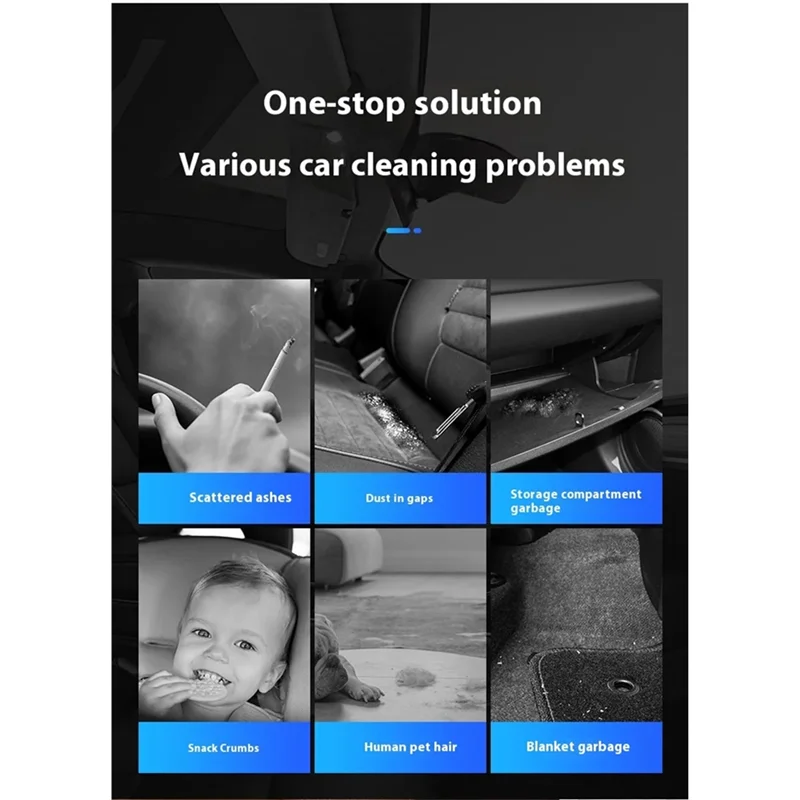 Car Vacuum Cleaner Rechargeable Wire High Power Dry And Wet Dual-Use Vacuum Cleaner Handheld Portable