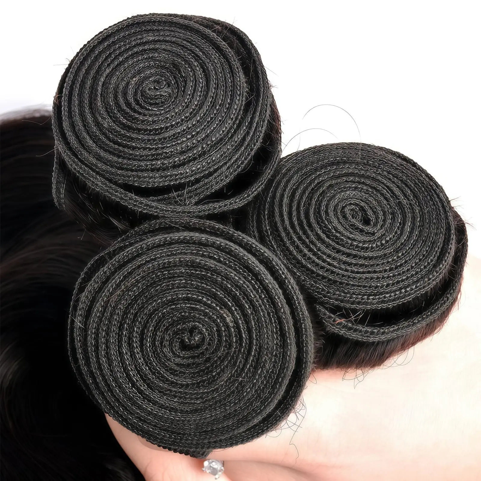 30 40 بوصة العظام مستقيم 100% نسج على شكل شعر إنسان حزم وصلات شعر خام البرازيلي الطبيعي الأسود 3 4 عروض الحزمة غير المجهزة #4