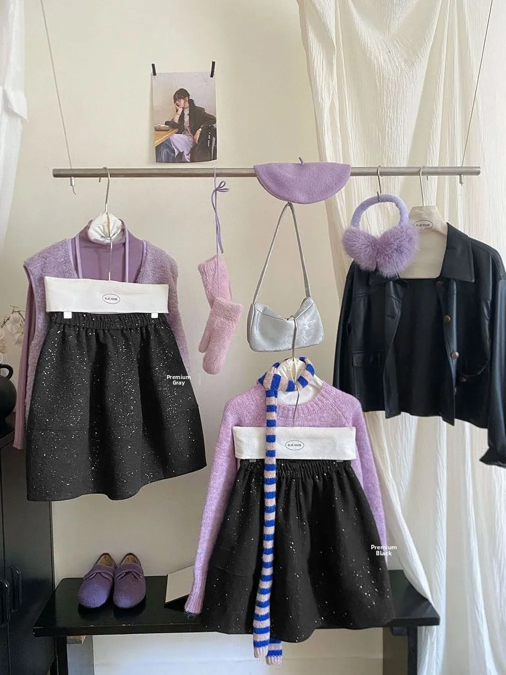 

Ретро-юбка миди из шерсти с пайетками и цветочным узором, женская, осенне-зимняя, универсальная, с высокой талией, утягивающая, средней длины