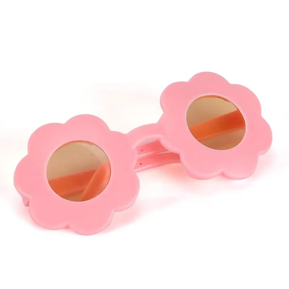 2pcs/set Doll Sunglass Retro Cool Doll Glasses Multicolor Round Frame Mini Plastic Heart Glasses Retro Fashion Styles