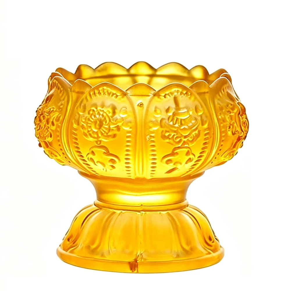 Lotus Floating, Decorated Candlestick, Supported By Buddhist Candles In The Color Of Northern Glaciers, Dining Table Decoration