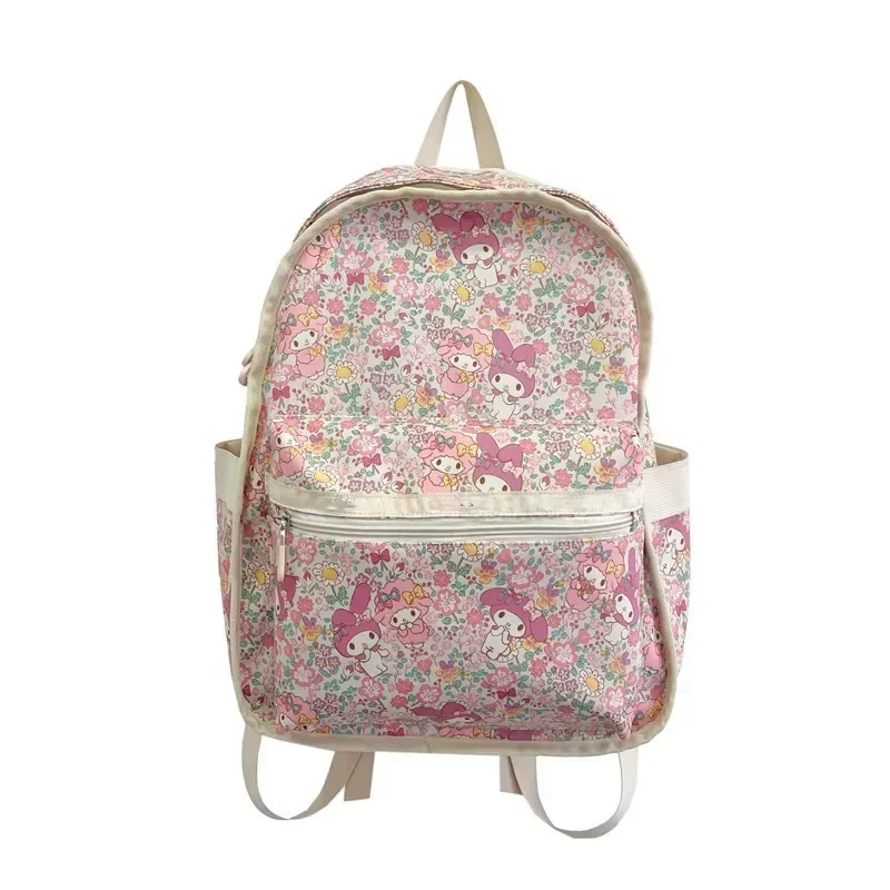 Sanrio hello kitty new melody backpack ins girl pink schoolbag big capacity student shoulder bag handbag