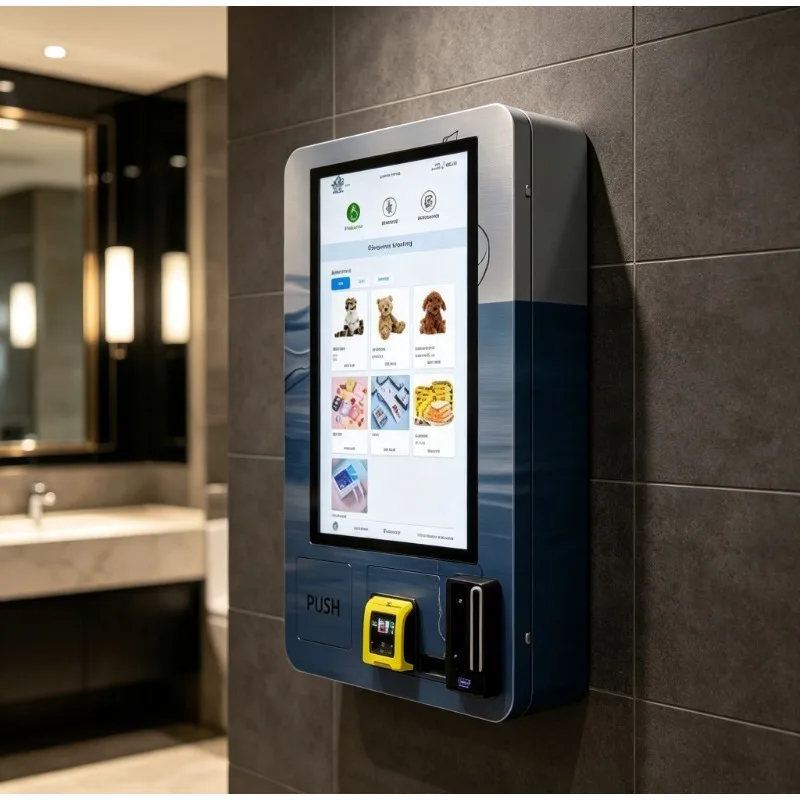 Wall-Mounted Cigarette Vending Machine, Custom 32 Inch Touch Screen, Mini Size Supports Cash & Card Payment for Vape Products