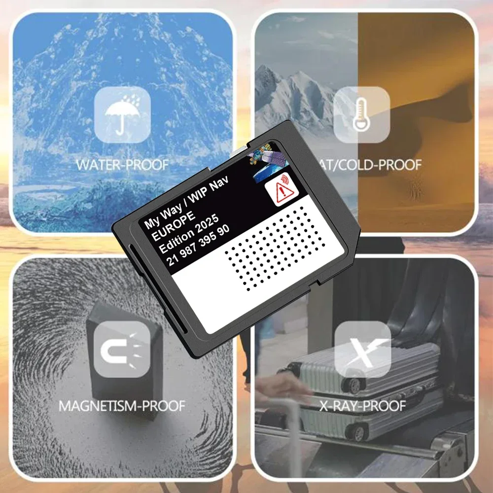 Navigations-WPI-Karte T1000-39240 SD-Karte 2025 Europa Marokko Karten für Peugeot 207 308 3008 407 508 5008 807 Expert Partner Auto
