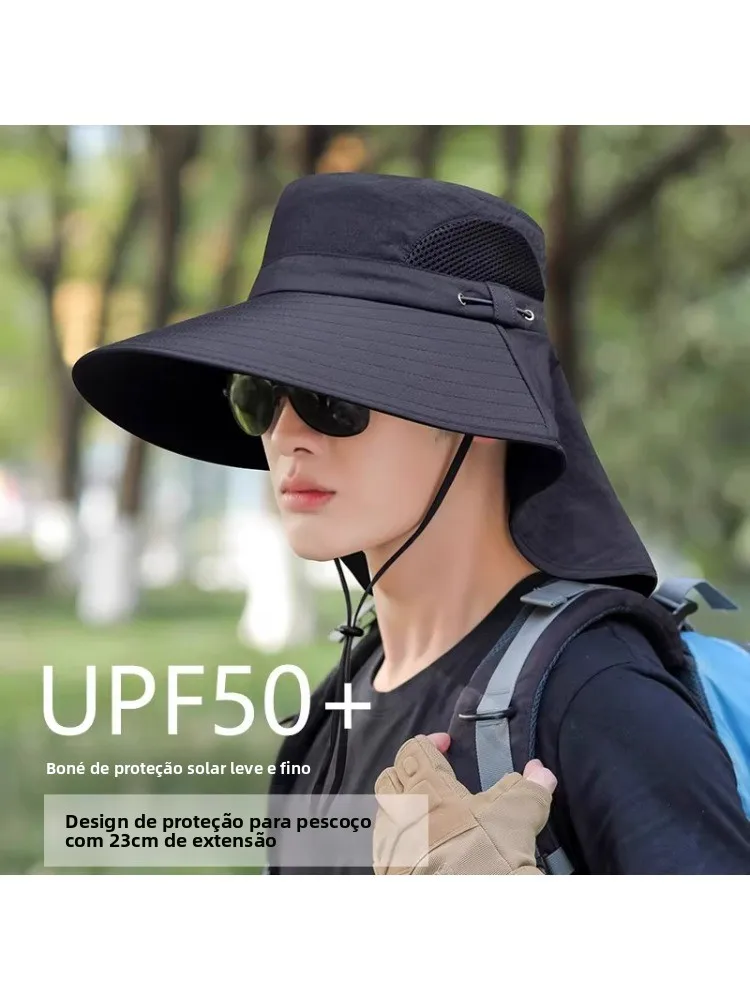 アウトドアフィッシングキャップメンズ夏の新スタイル-uv-保護通気性防風釣り帽子首保護漁師帽子