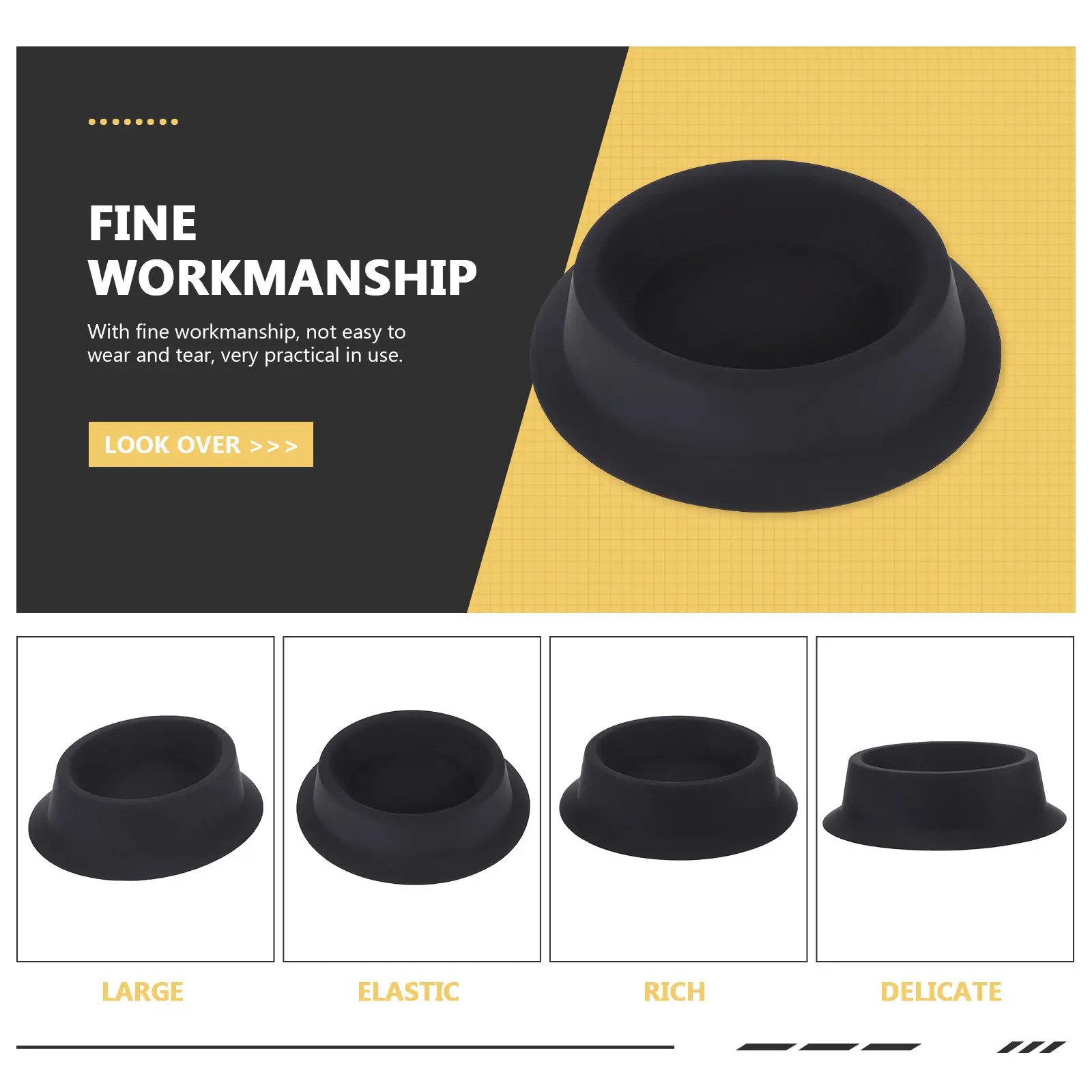 1Pcs Silicone Shaving Bowl Men Heavy Duty Thick Material Easy Storage Simple Design Large Capacity Shaving Cream Foaming Bowl view 4