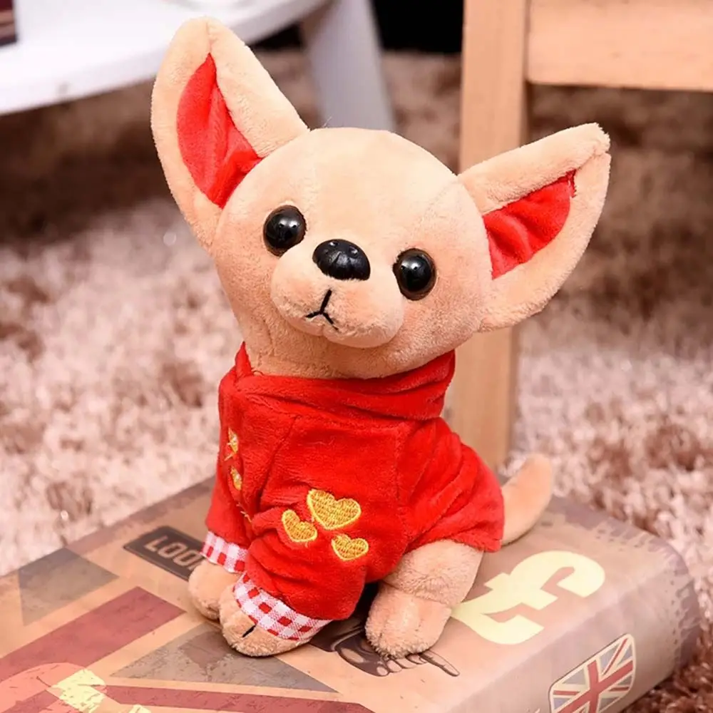 Cute Children Present Christmas Birthday Gifts Simulation Animal Doll Chihuahua Dog Plush Toy Dog Stuffed Toy Plush Pillow