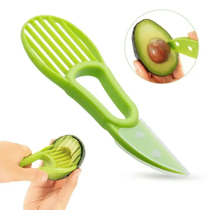 Avocado Slicer  3 In 1 Shea Corer Butter Fruit Peeler Cutter Pulp Separator Plastic Knife Kitchen Vegetable Tools