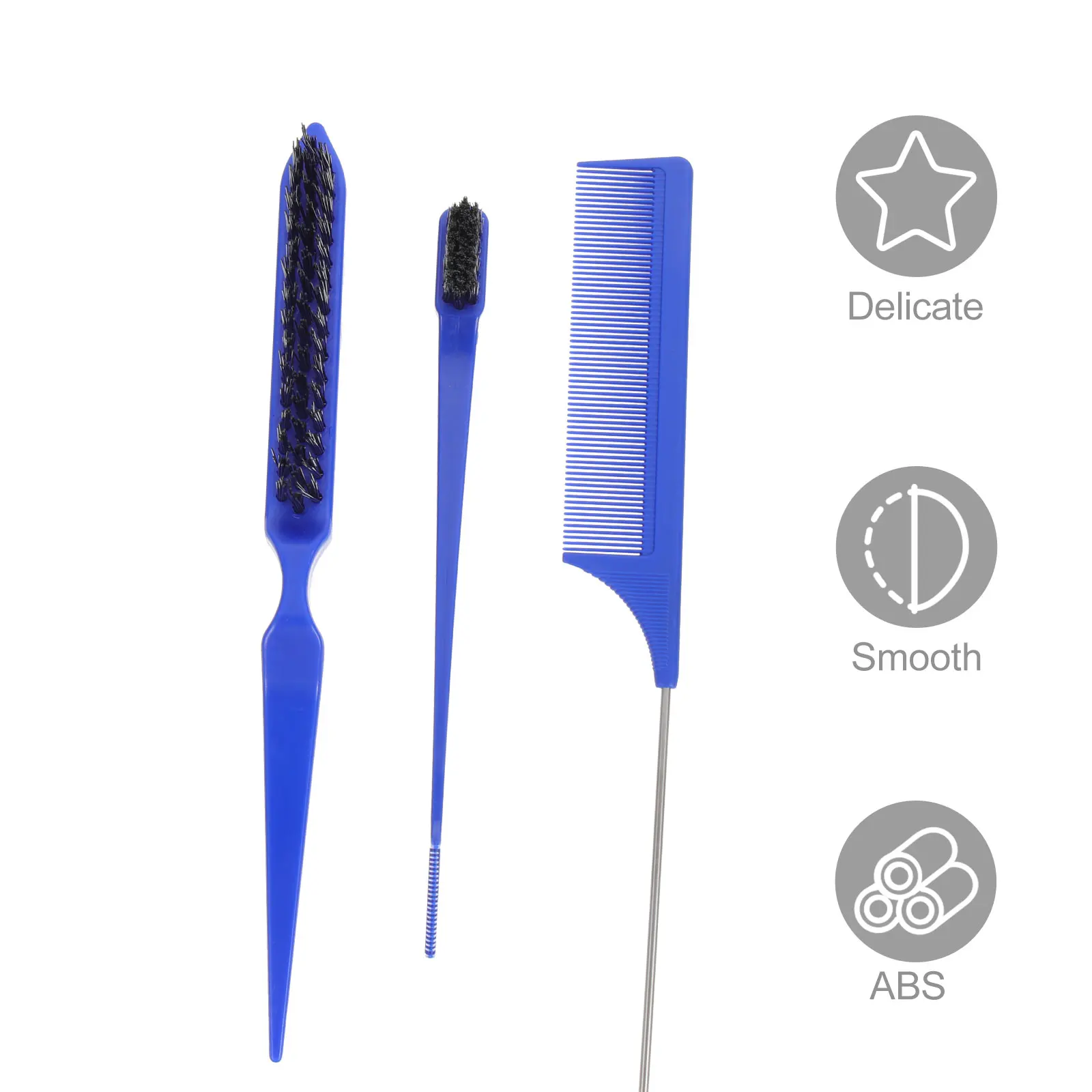 

1 set Set For Styling Professional Barber Combs Detangling Comb For Natural Black Hair Fine Hair Scalp Smooth Plastic Pin Tail