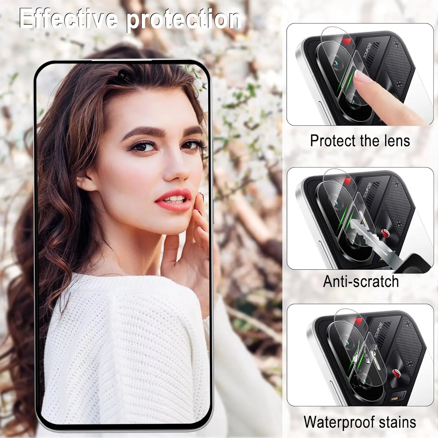 2-in-1 Sichtschutzfolie & Ultra HD Objektivschutzfolie für Poco X8 Pro Max F8 F7 Ultra Gehärtetes Glas Objektivschutzfolie
