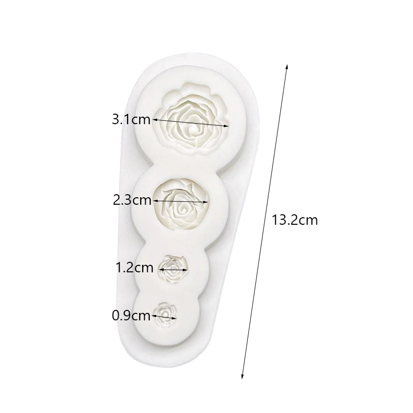 Flower Rose Silicone Sugarcraft Mold Resin Tools Chocolate Cupcake Baking Fondant Cake Decorating Tools