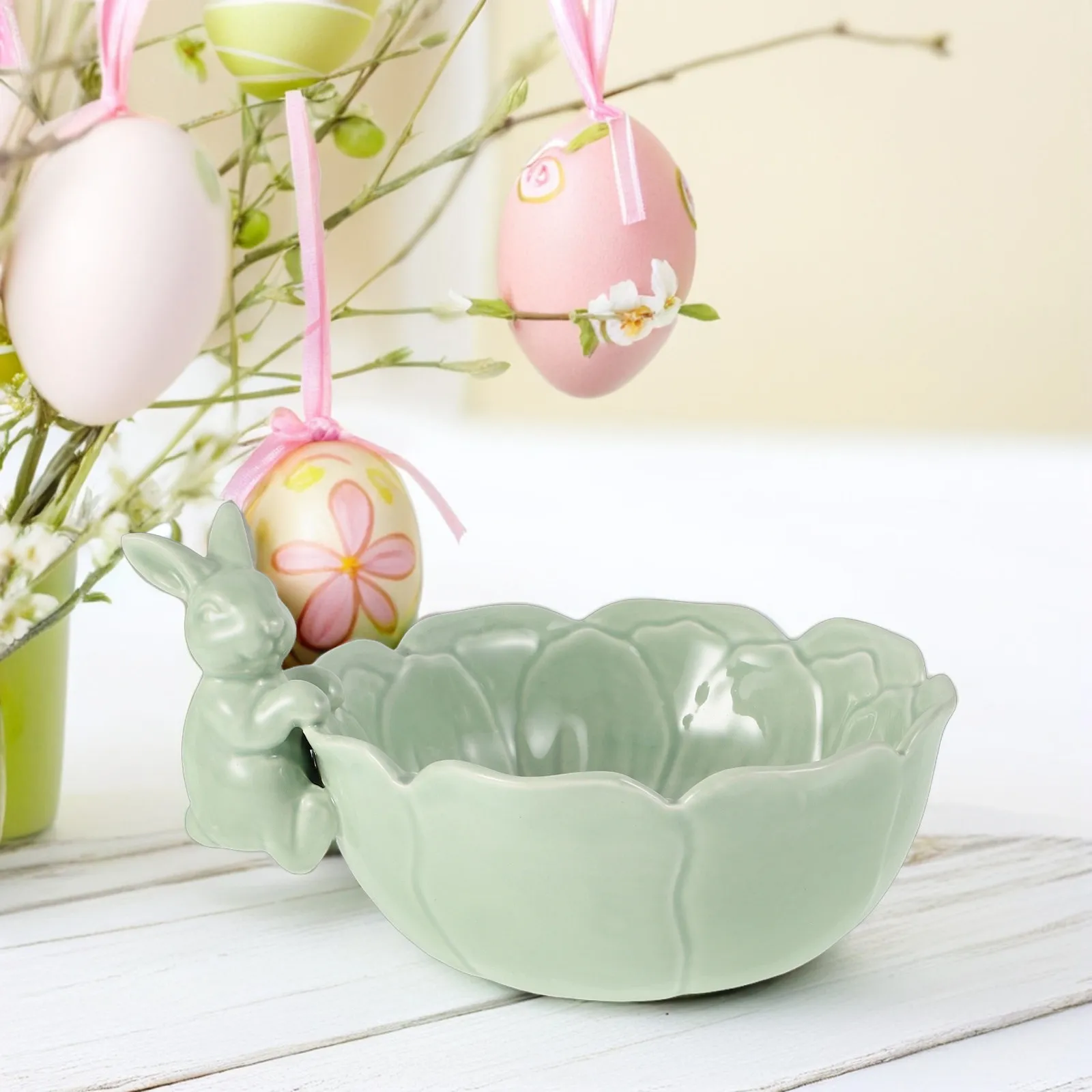 

Cute Bunny Bowl Easter Party Tableware Animal Shape Fruit Salad Yogurt Snack Serving Bowl Decorative Home Decor