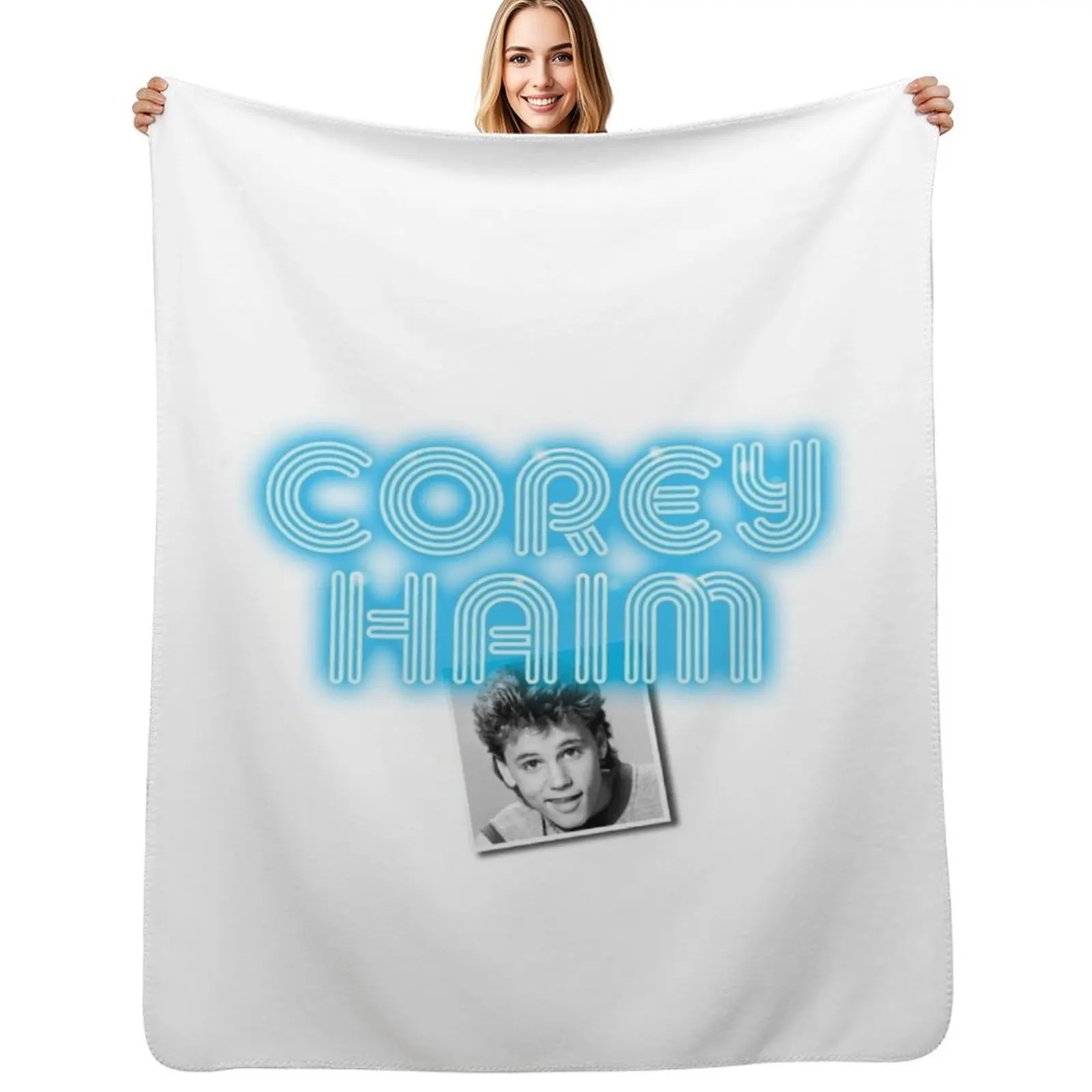 

Corey Haim - Neon Effect Throw Blanket Elegant Warm Throw Blanket for Hotel Home