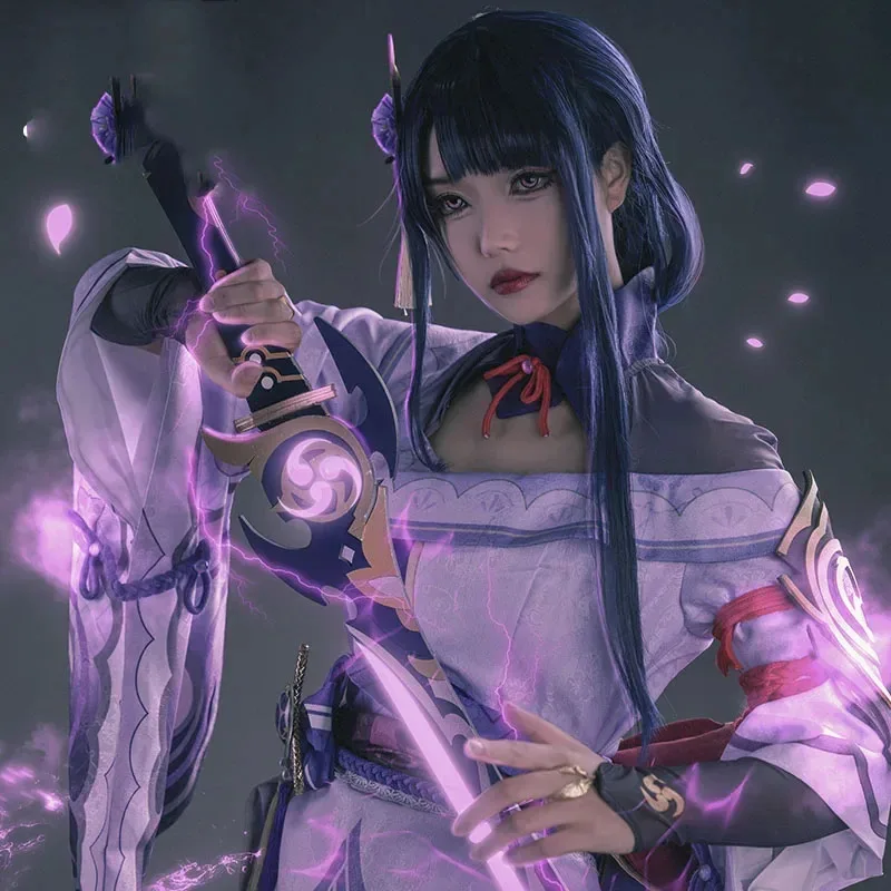 Kostum Cosplay Raiden Shogun Baru 2025 Wig Permainan Impact Baal Shougun Cosplay Set Lengkap Kostum Karnaval ★ ★ ★ ★