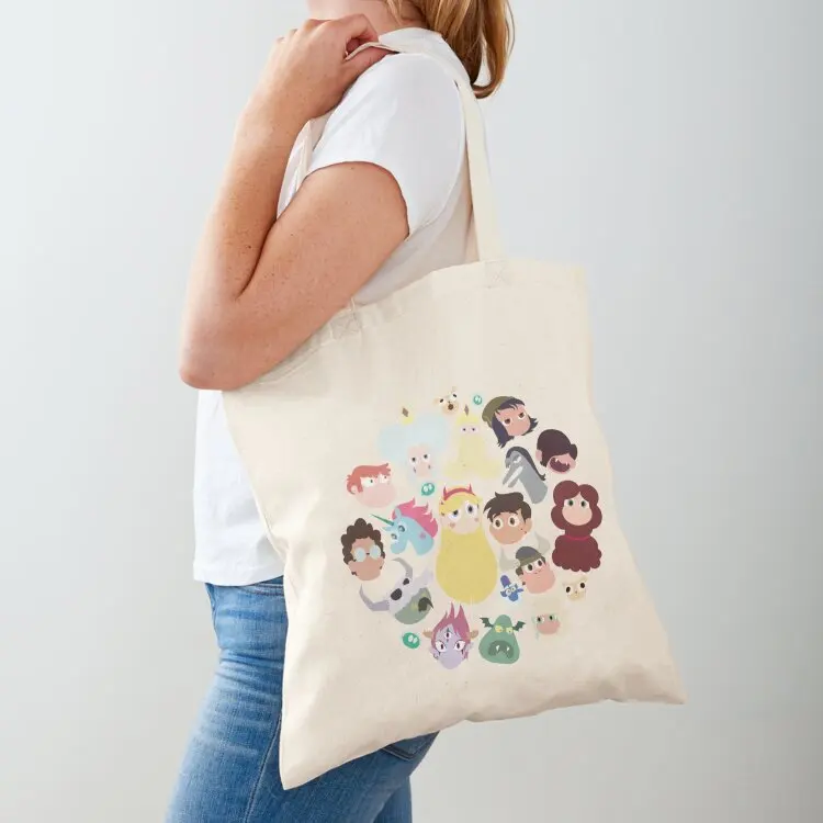

Star vs. the Forces of Evil Characters Tote Bag shopper bag women custom bags canvas tote shopping trolley bag