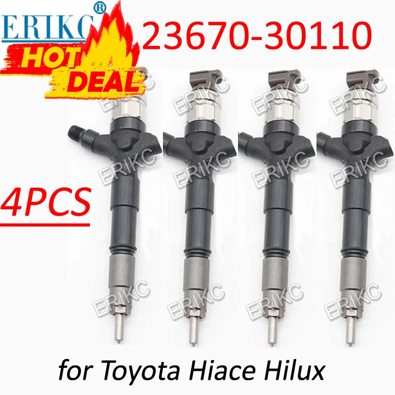 23670-30110 Diesel Auto Parts Sprayer Nozzle 2367030110 Common Rail Fuel Injector Set 23670 30110 for DENSO Toyota Hilux 1KD 2KD