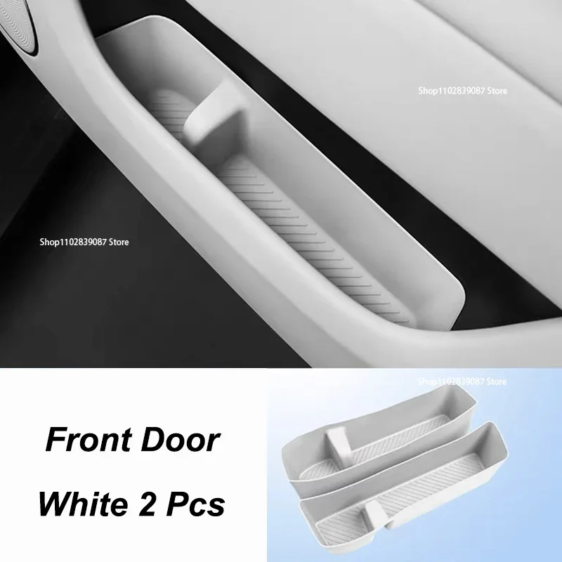 2pcs For Leading Ideal LiXiang 2022 2023 L7 L8 L9 Door Storage Box Silicone Door Slot Mat Storage And Finishing Accessories