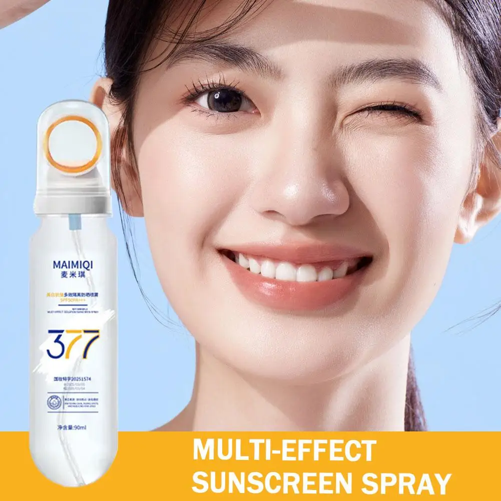 Travel Size Sunscreen Spray SPF 50+ UV Protection, Lightweight Multi-effect Sunscreen for Face & Body, Water & Sweat Resistant image 2