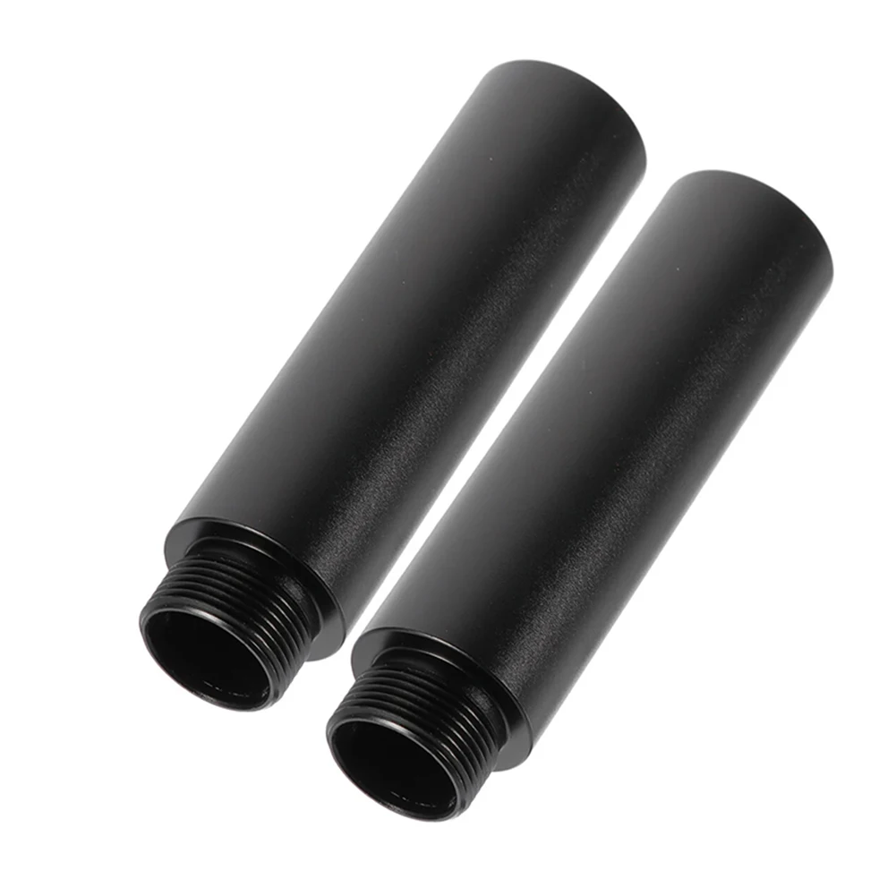 2pcs Microphone Stand Extension Tubes 58 for Desk Stands Aluminum Alloy Rods with Metal Adapter for Enhanced Recording