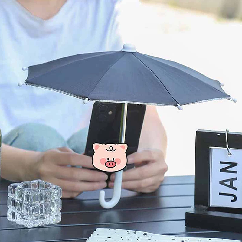 Universal Portable Mini Phone Umbrella Stand Outdoor Riding Waterproof Sunshade Mobile Phones Umbrella Bracket Holder