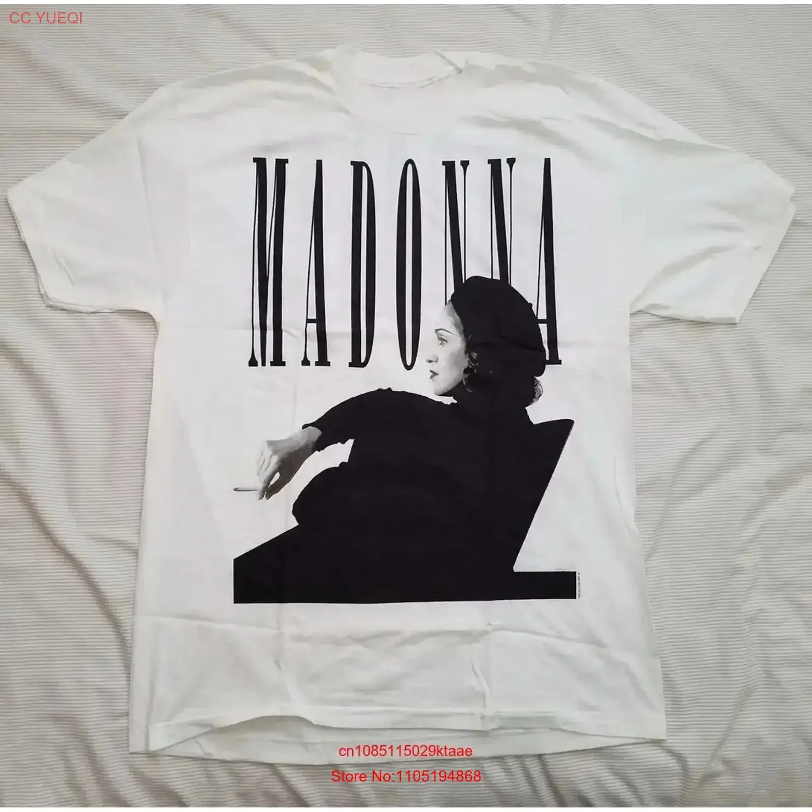 T-shirt vintage Madonna « Ambition Like A Prayer » – Tailles S, M, 2XL, 4XL – Haut extensible respirant délavé pour le quotidien – Doux