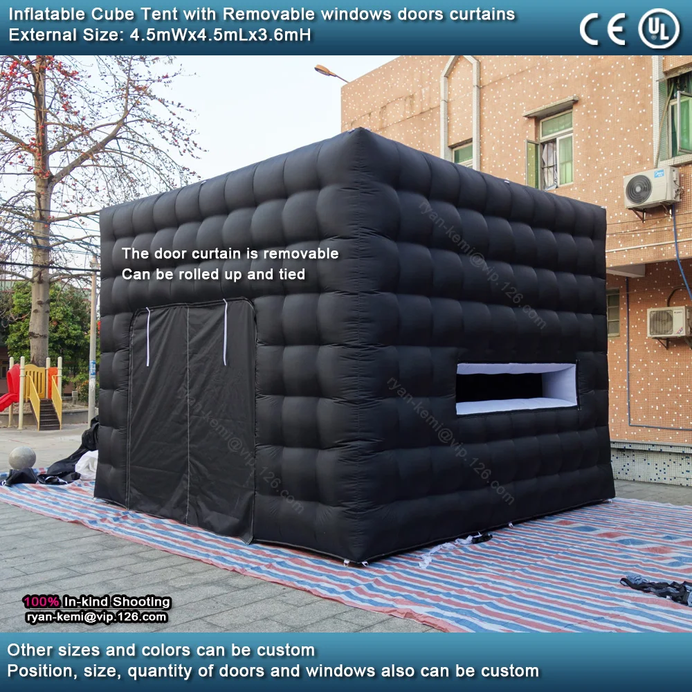 Barraca inflável de discoteca, cubo, sala portátil para eventos ao ar livre, festival, casamento, festa de aniversário, marquise, cabine de sopro de ar