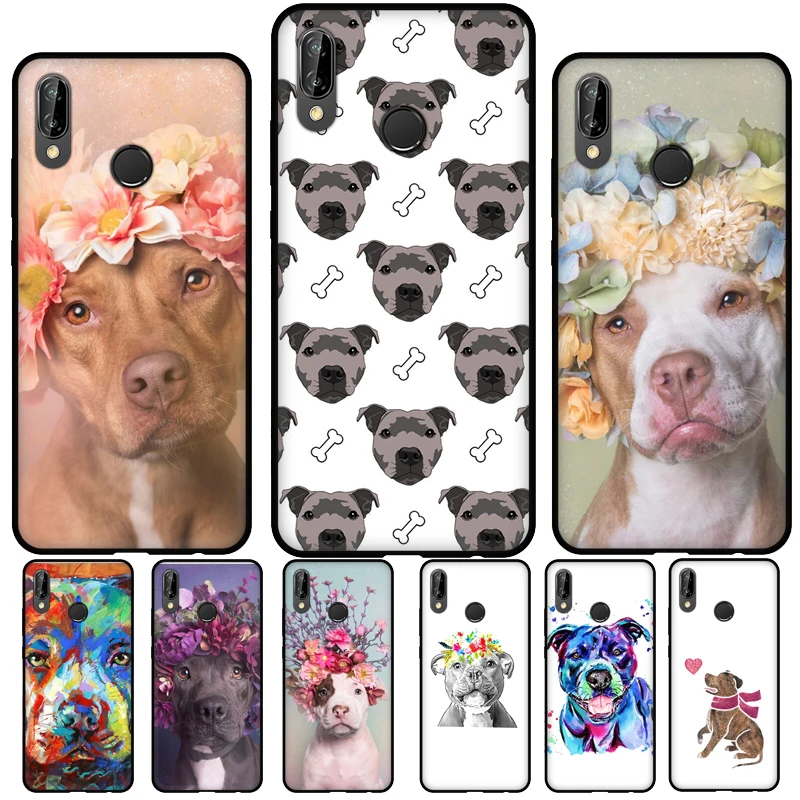 Staffordshire Bull Terrier Staffy dog Soft Phone Case For Huawei P20 P30 P40 Lite Mate 10 20 Pro P Smart 2019 2021 Back Cover