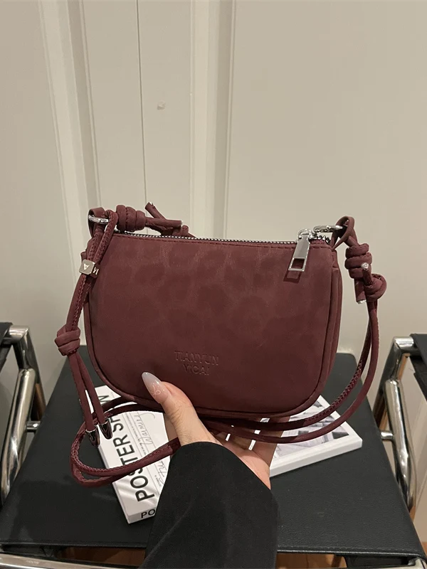 Trendy Matte Single Shoulder Bag Fashionable Quality Underarm Small Square Bag Casual Simple Style for Young Women