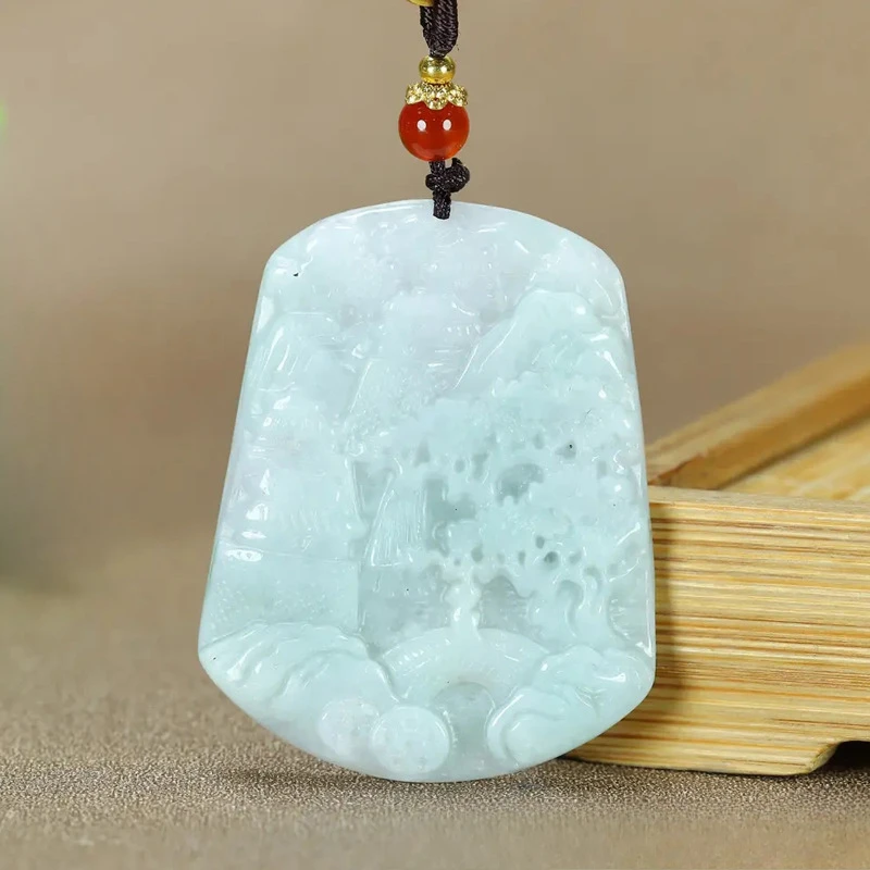 

Товары, брендовый кулон с пейзажем, мужские и женские модные модели, нефритовый бренд, нефритовый кулон, ювелирные изделия