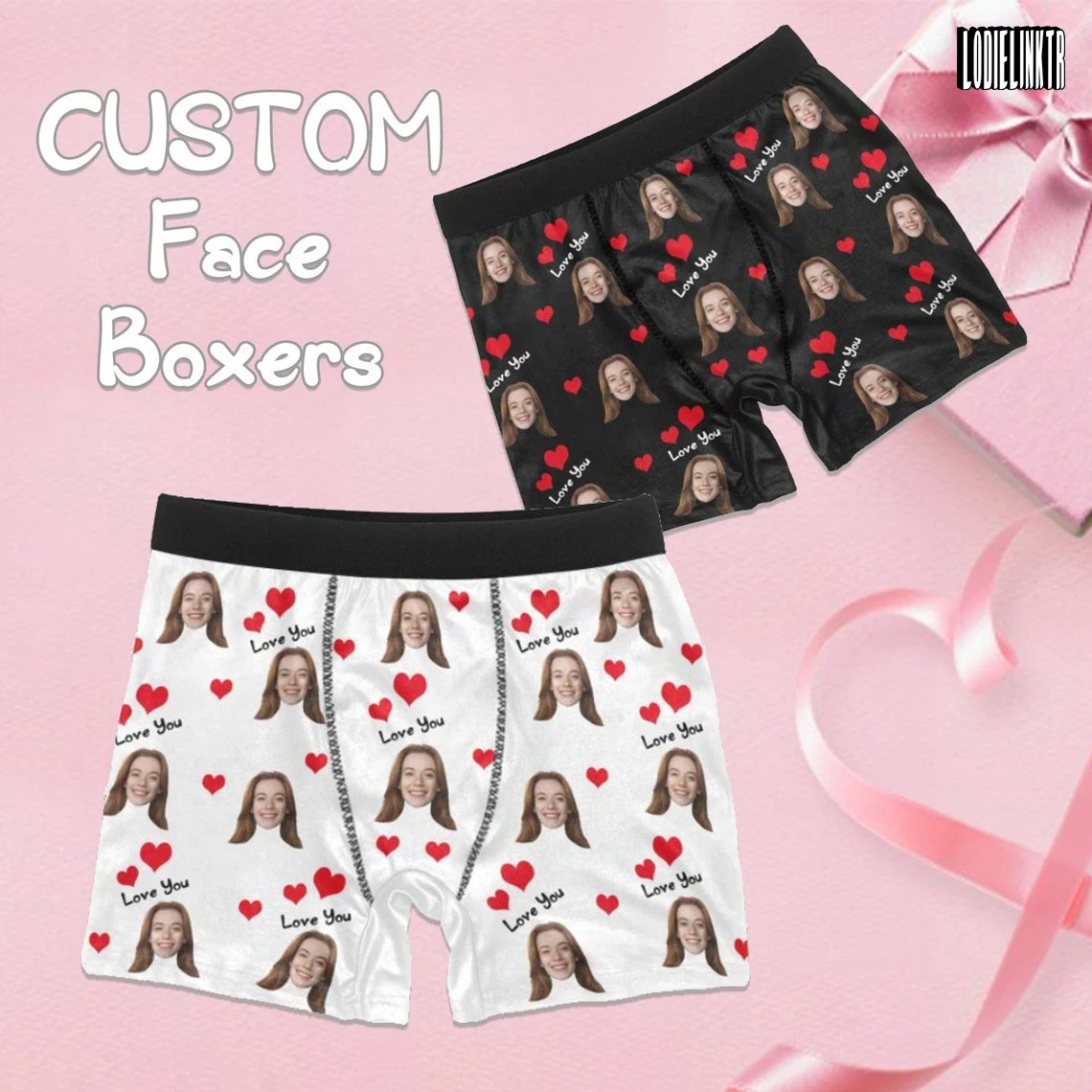 Personalized Valentine's Day Gift Custom Boxer Briefs With Funny Face/Photo Underwear Best Gifts For Boyfriend/Husband/Wife