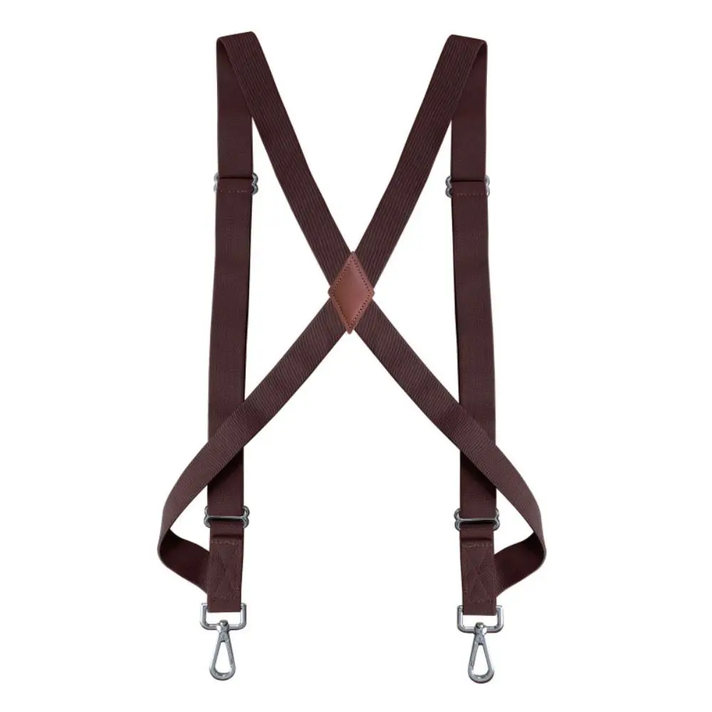 

Casual Retro Suspenders for Men Metal Clip 2.5cm Leather Suspenders Anti-slip British Style Suspender Clip Suit
