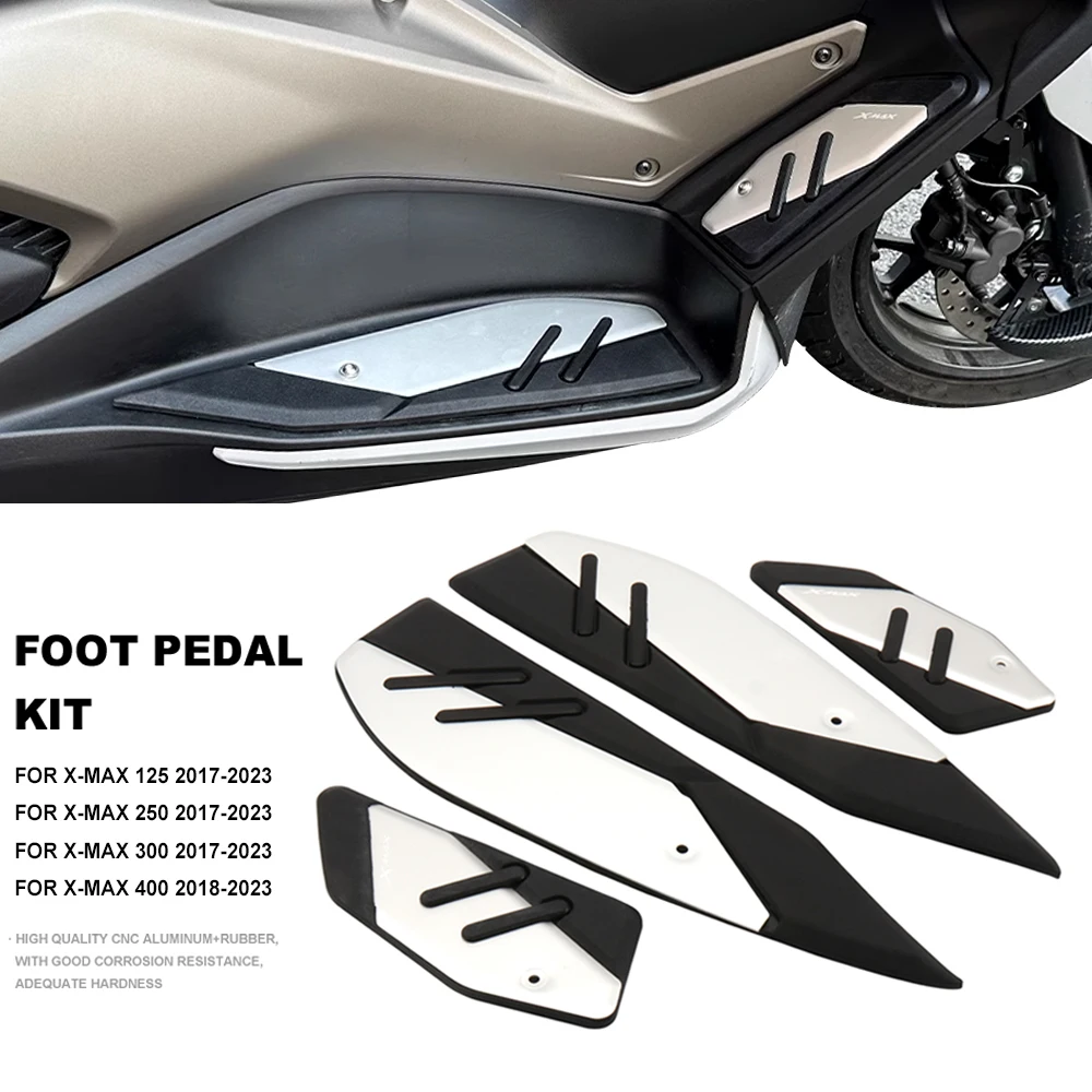 X-MAX 2017 - 2023 Foot Pegs For Yamaha XMAX 125 250 300 400 New Motorcycle Plate Skidproof Pedal Plate Footrest Footpads 2018