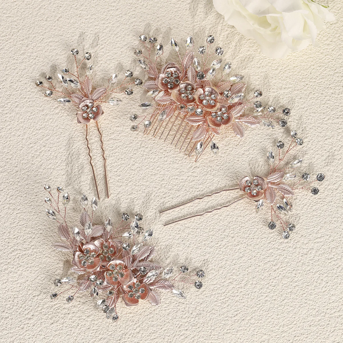 Rose Gold Alloy Flower Delicat - Hanbok Hair Pin ulasan dan harga