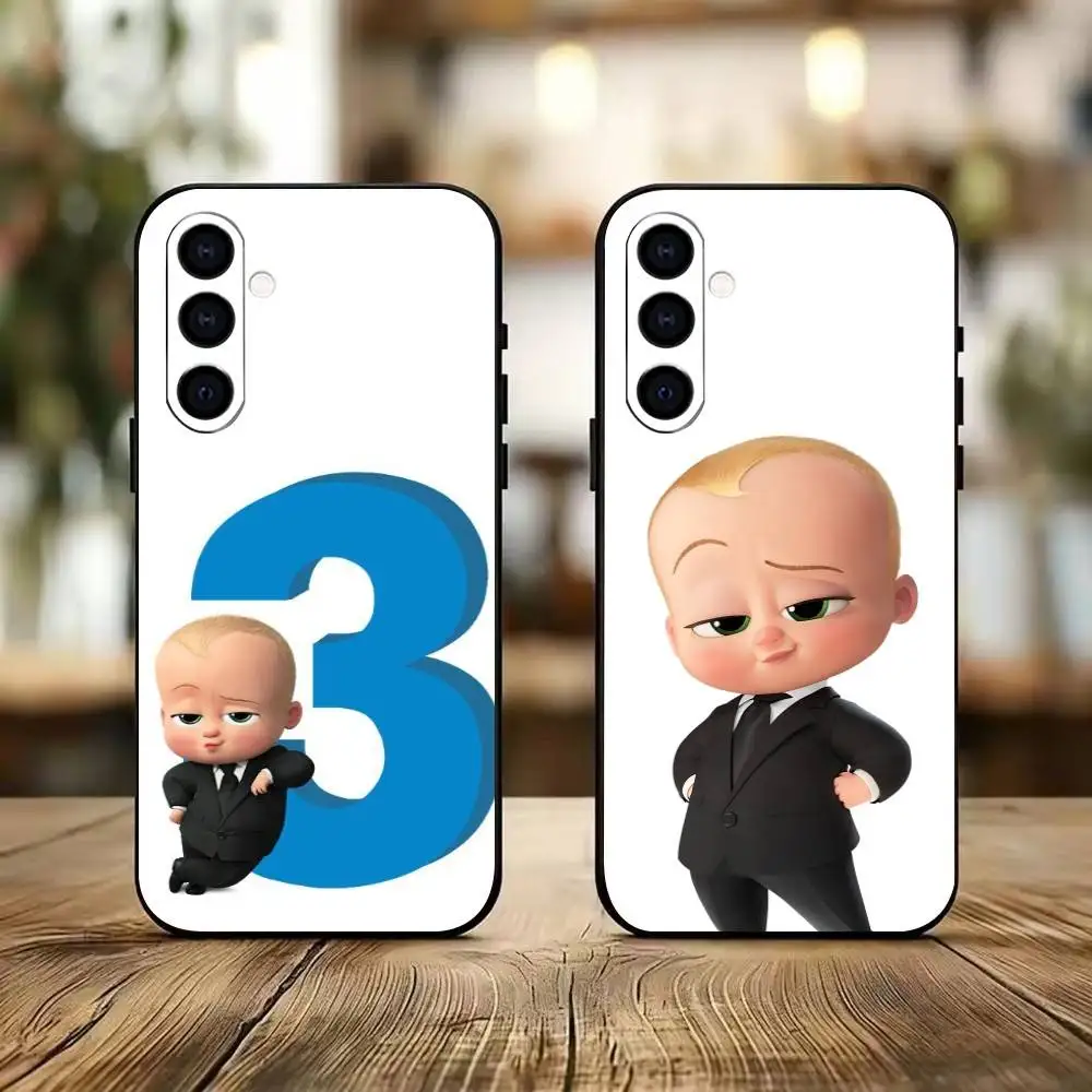 B-Baby Boss Baby 3  Phone Case For Samsung Galaxy A73,A72,A71,A70,A53,A52,A51,Soft Silicone Black Cover