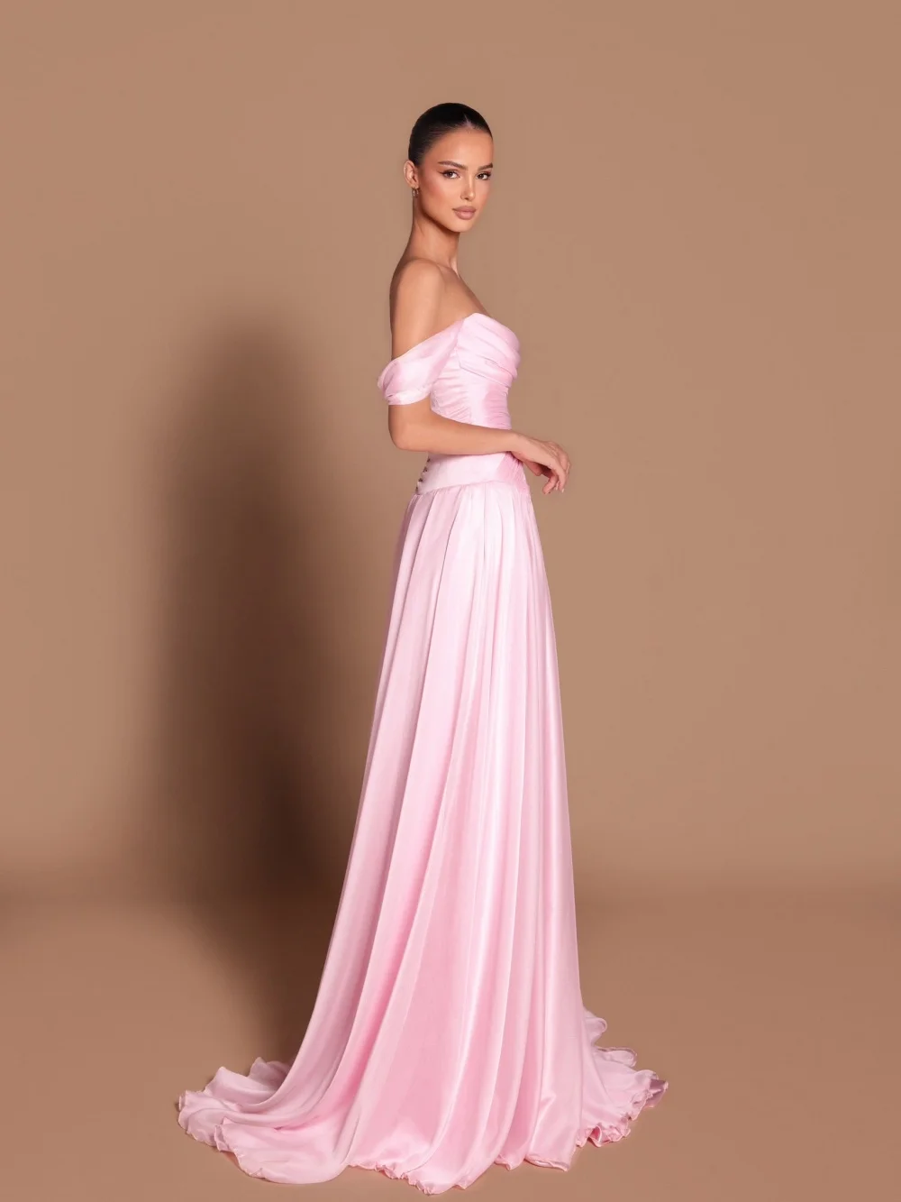 GraceProm romantische off-shedder avondjurk 2026 ruches lijfje tapijtjurk klassieke a-lijn vloerlengte feestjurk فسات