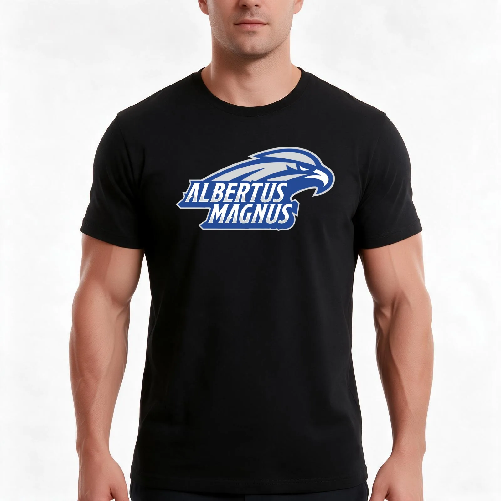 Albertus Magnus College T-Shirt, Summer Casual Cotton Tee, Oversized Streetwear Tops, Vintage Graphic Print, Unisex Men Women