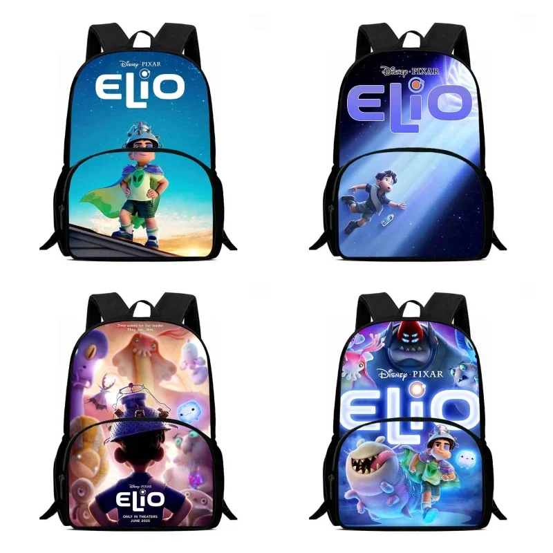 

Disney School Backpack with Front Pocket,Cartoon ELIO Child School Bag for Boy Girl,Durable Backpack for Pupil Student