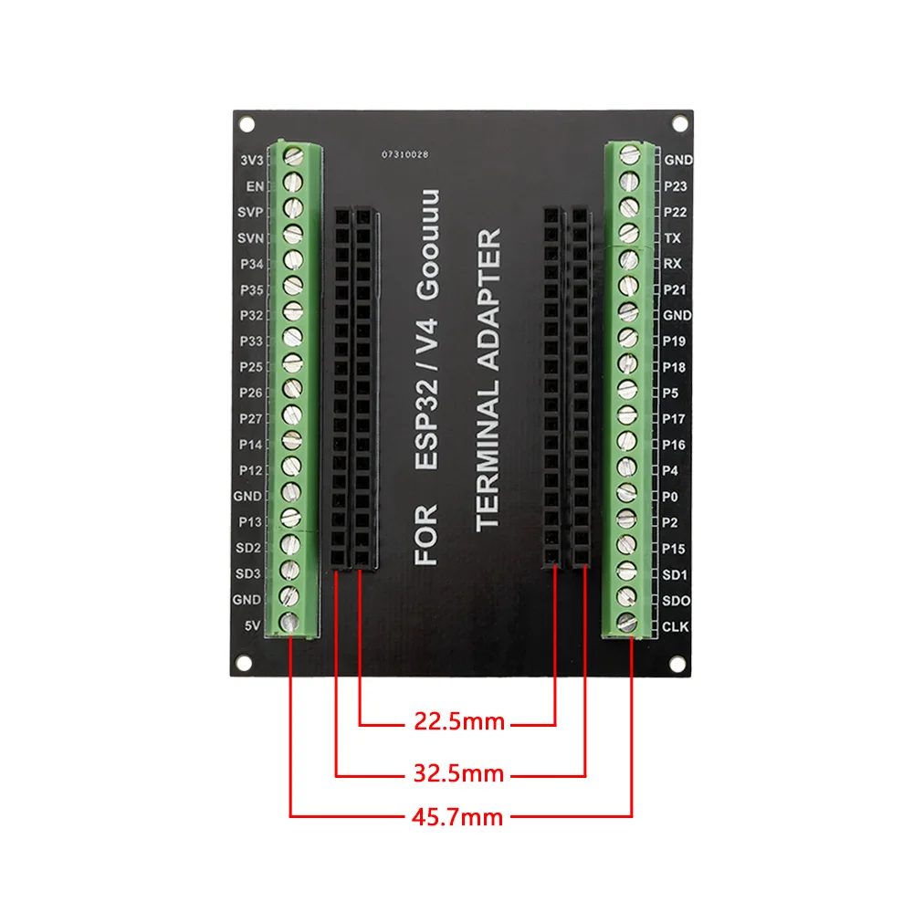 For ESP32 GPIO 1 in 2 Starter Plate Compatible with 38 Pins Terminal Screw Board ESP32 Development Board