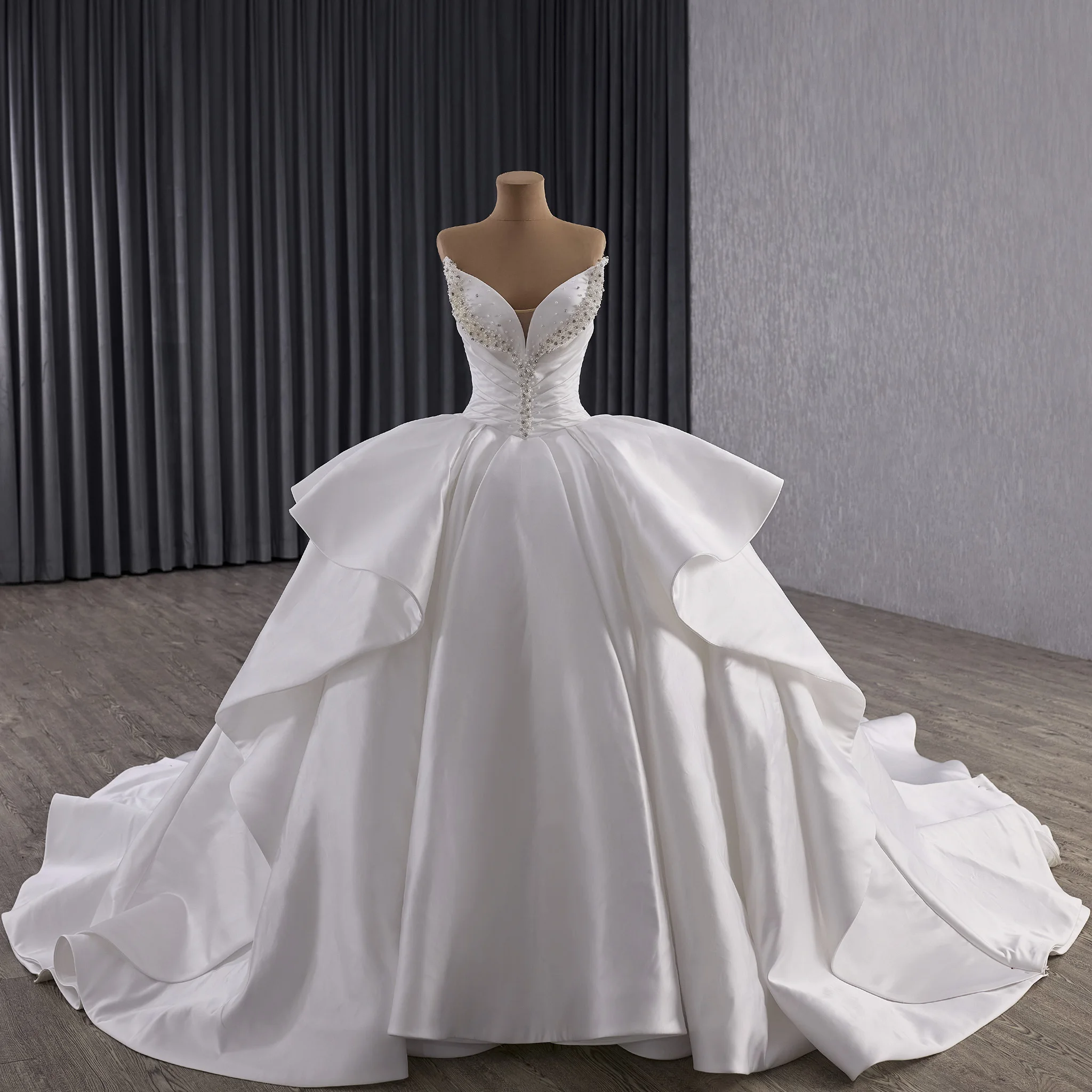 Rosymae Vintage à volants gonflé robe de bal robe de mariée avec jupe à volants femmes Vintage robe de mariée vestido de novia boda