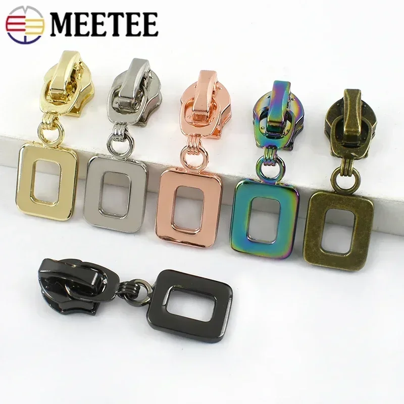 10-50Pc Meetee 5# Nylon Zipper Slider for Zippers Repair Kit Bag Closure Zip Puller Pocket Clothing Zips lock Sewing Accessories