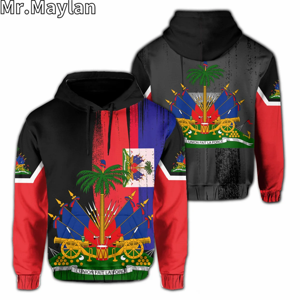 

HAITI COAT OF ARMS FLAG 3D Printed Jacket Men/women Hoodie Unisex Casual Streetwear Sweatshirts Pullover Sudadera Hombre JK123