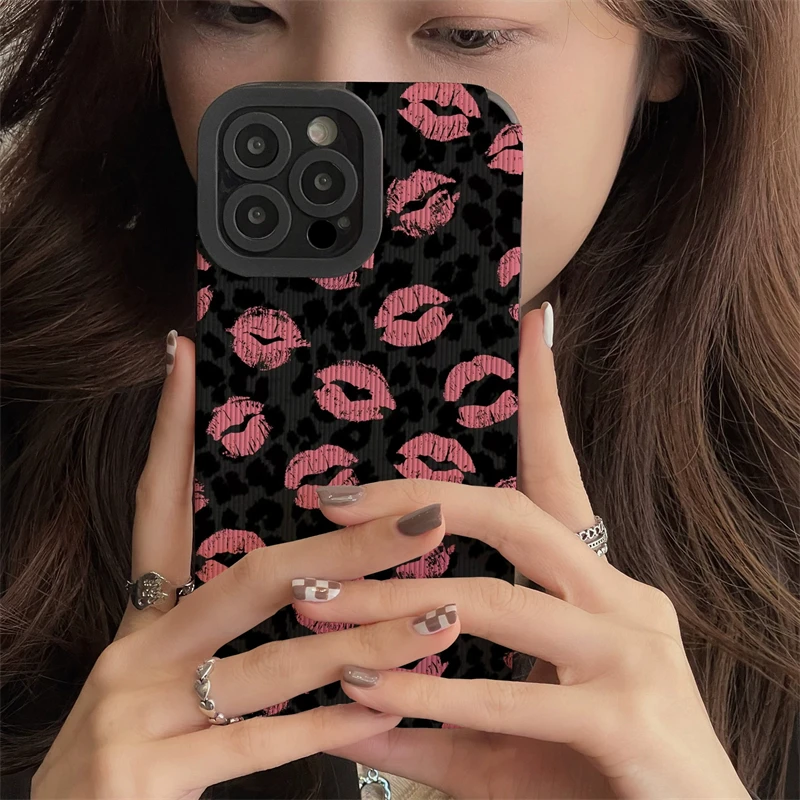 Vintage Leopard Love Kiss Silicone Case For Samsung Galaxy A51 A52 A50 A32 A31 A21S A22 A23 A53 A54 A71 A72 A73 5G A12 A13 A14