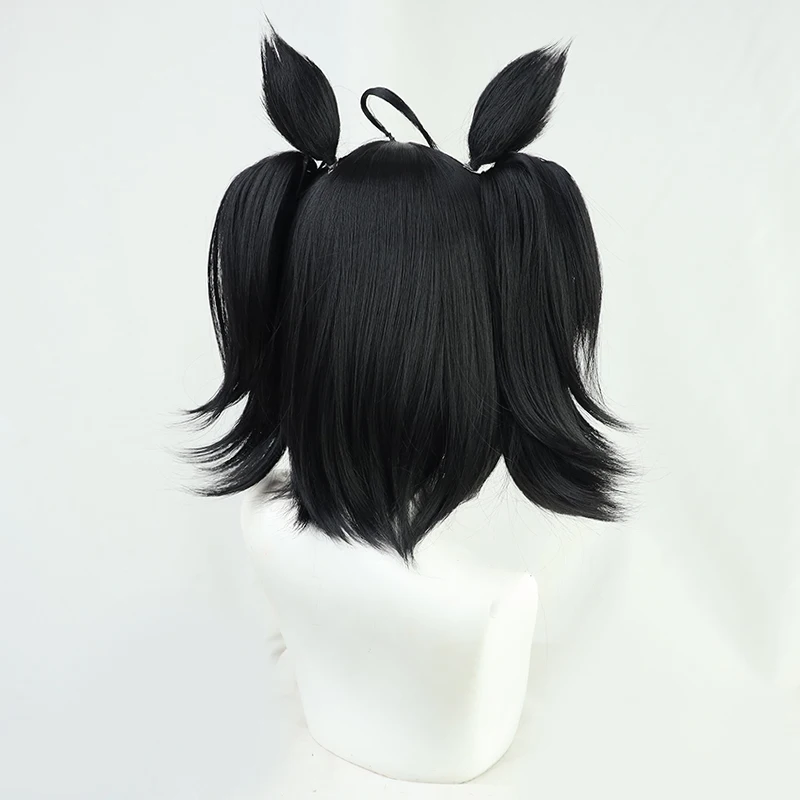 Jogo bonito derby kitasan preto cosplay peruca festival menina cosplay peruca para festa de halloween adulto mulheres homens