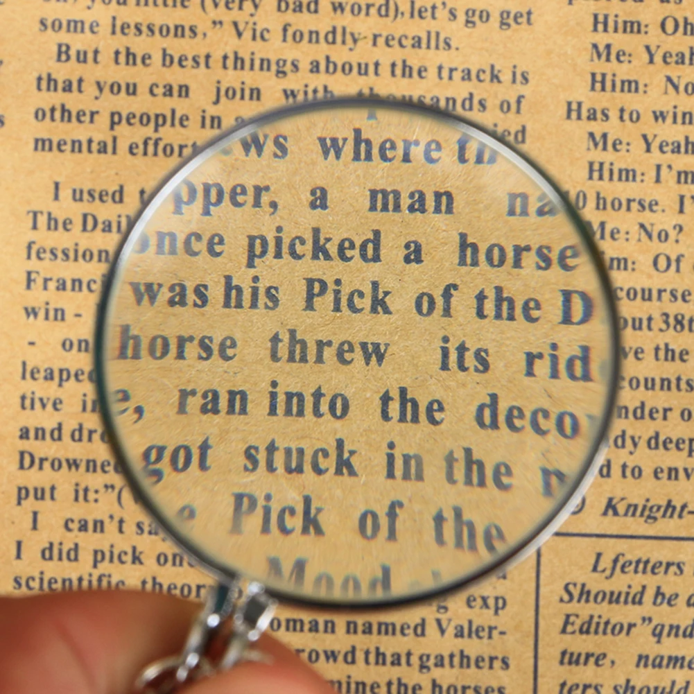 قلادة أحادية للديكور مع عدسة مكبرة مكبرة 5x قلادة سلسلة مطلية بالذهب للنساء مجوهرات 2023