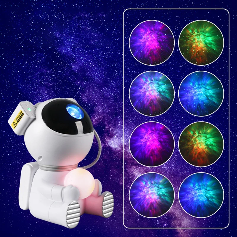 갤럭시 스타 우주 비행사 프로젝터 LED 야간 조명 별이 빛나는 하늘 Porjectors 램프 장식품 침실 룸 어린이 선물 장식