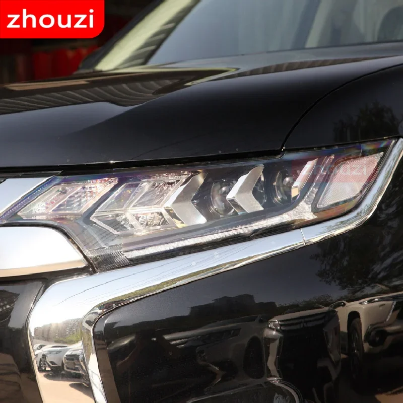 2 قطعة لميتسوبيشي أوتلاندر 2015-2020 سيارة العلوي تينت الأسود طبقة رقيقة واقية حماية شفافة ملصق من البولي يوريثان الملحقات #3