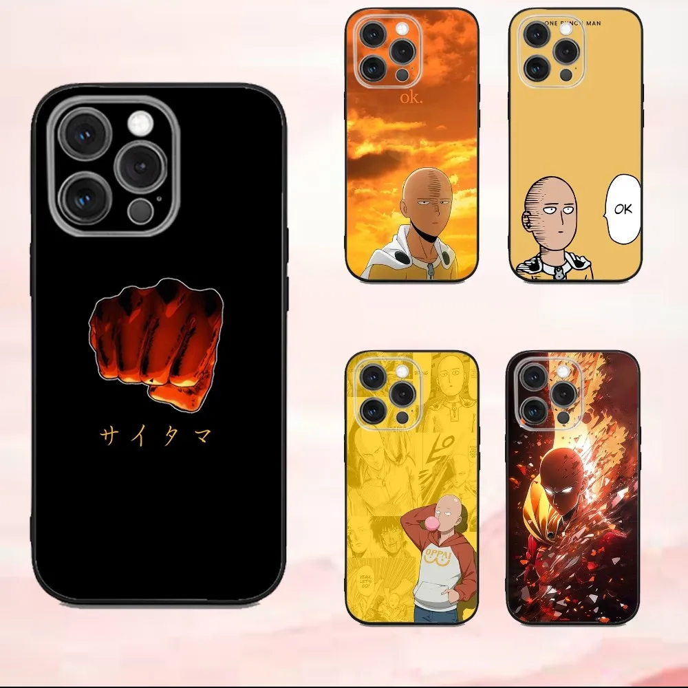 

O-Ones P-Punchs M-Mans Phone Case For iPhone 16,15,14,13,12,11,Pro,X,XS,Max,XR,Plus,Mini Soft Black Cover